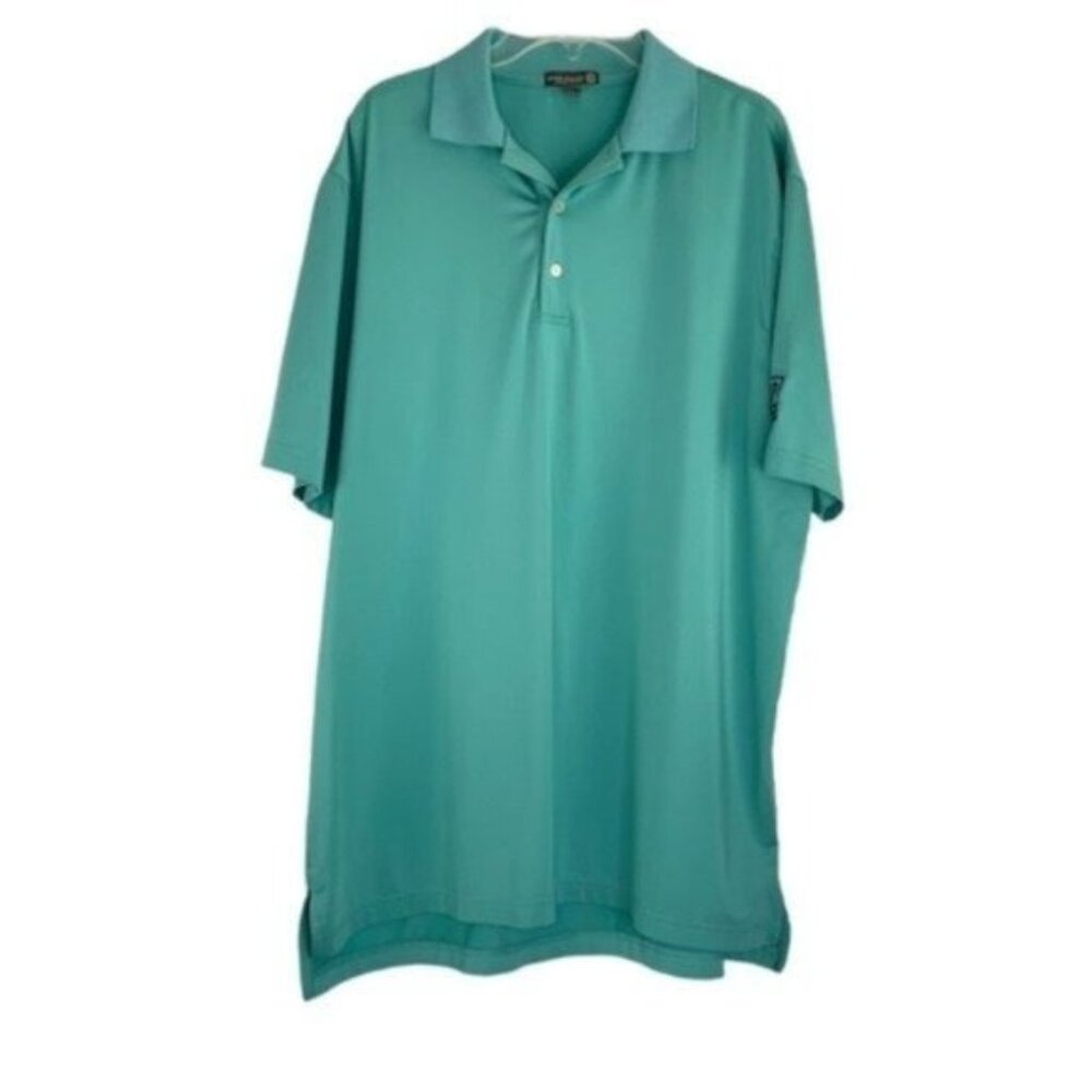 Peter Millar Summer Comfort Short Sleeve Polo in Seafoam Green